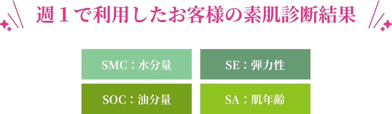 お客様の素肌診断結果